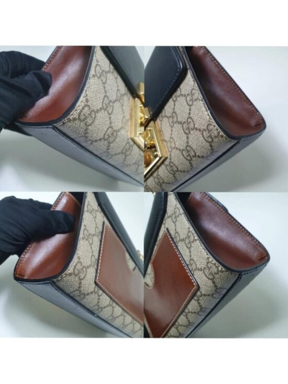 Authentic Gucci Padlock GG Supreme Small Chain Shoulder Crossbody Bag - Picture 4 of 12